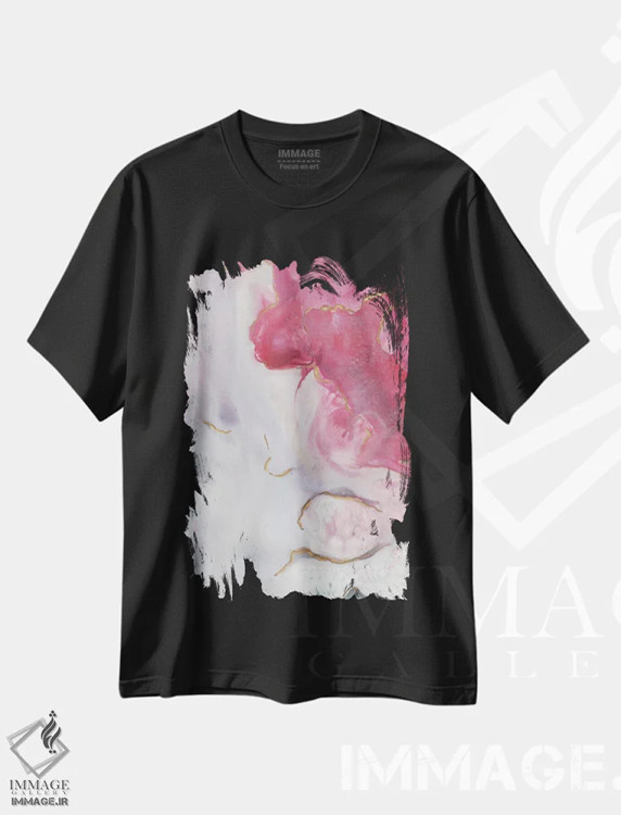 تیشرت مشکی طرح دار رویای سرخابی دوم اثر جویس کومبز | immage.ir