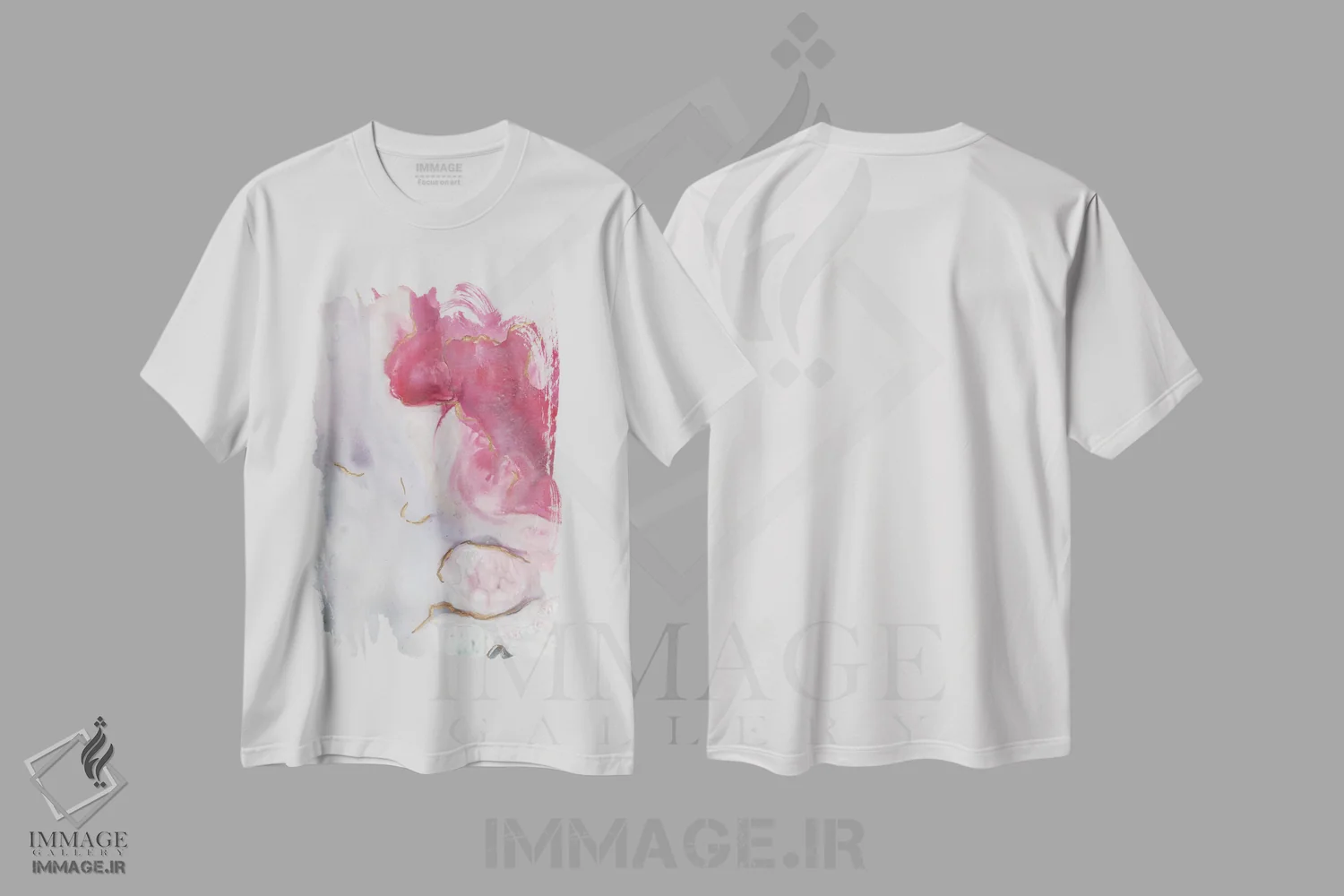 تیشرت سفید طرح دار رویای سرخابی دوم اثر جویس کومبز | فروشگاه ایماژ