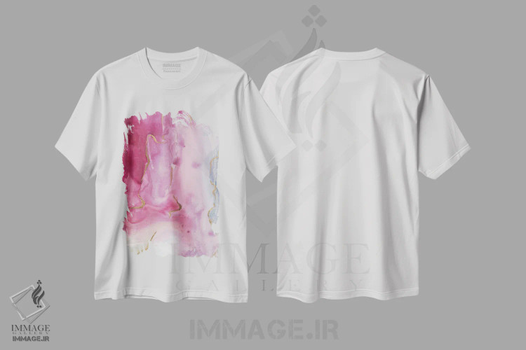 تیشرت سفید طرح دار رویای سرخابی اول اثر جویس کومبز | immage.ir