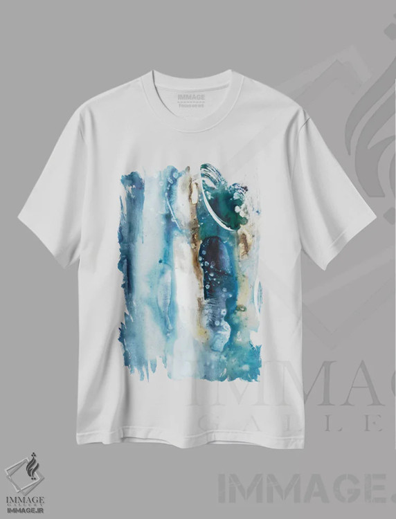 تیشرت سفید طرح دار آرامش صلح آمیز اول اثر جویس کومبز | immage.ir