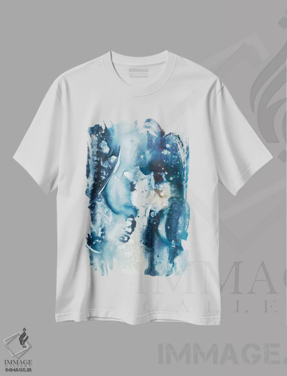 تیشرت سفید طرح دار آرامش صلح آمیز دوم اثر جویس کومبز | فروشگاه ایماژ