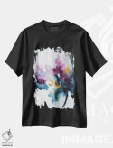 تیشرت مشکی طرح دار دسته گل دوم، آبستره اثر جویس کومبز | immage.ir