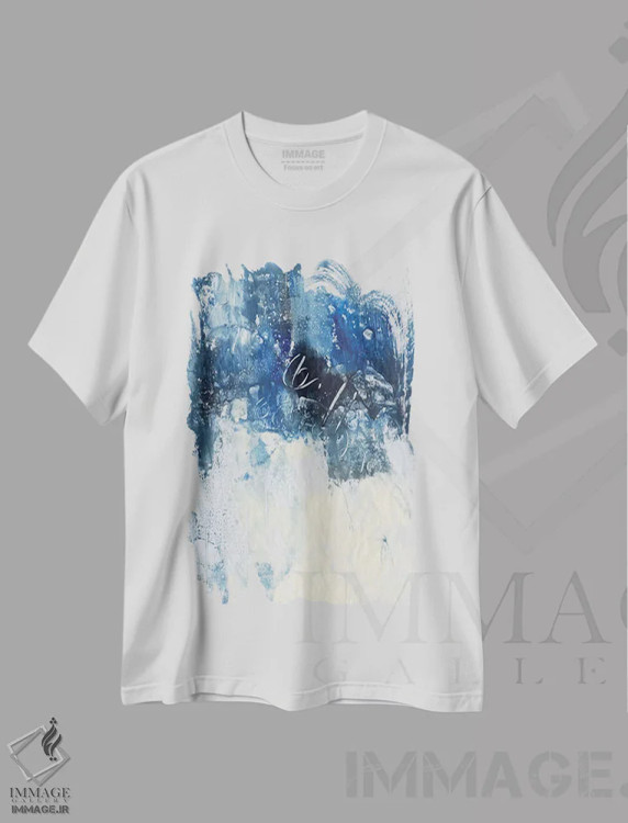 تیشرت سفید طرح دار سقوط آسمان دوم اثر جویس کومبز | immage.ir