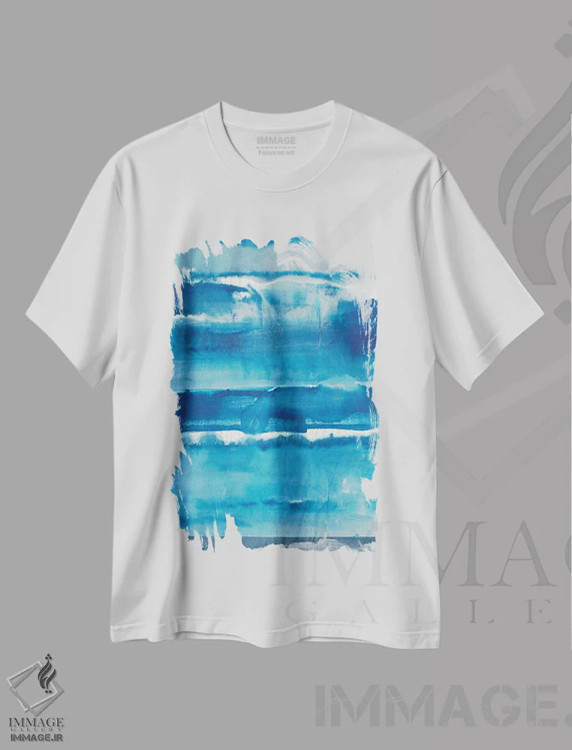 تیشرت سفید طرح دار مد بالا دوم اثر جویس کومبز | فروشگاه ایماژ