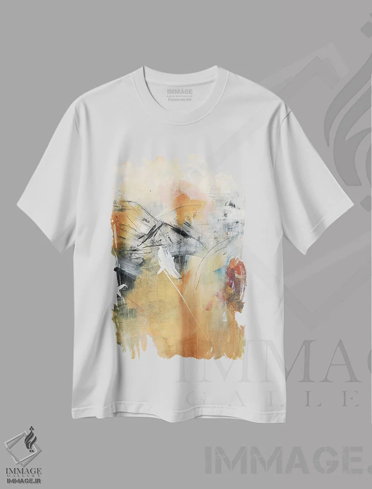 تیشرت سفید طرح دار بهار یخ زده دوم اثر جویس کومبز | immage.ir