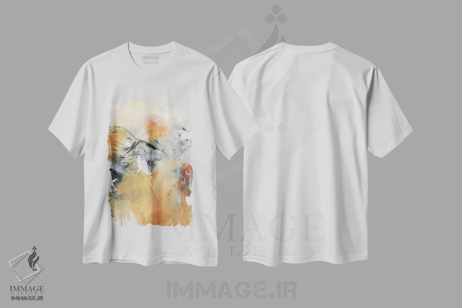 تیشرت سفید طرح دار بهار یخ زده دوم اثر جویس کومبز | immage.ir
