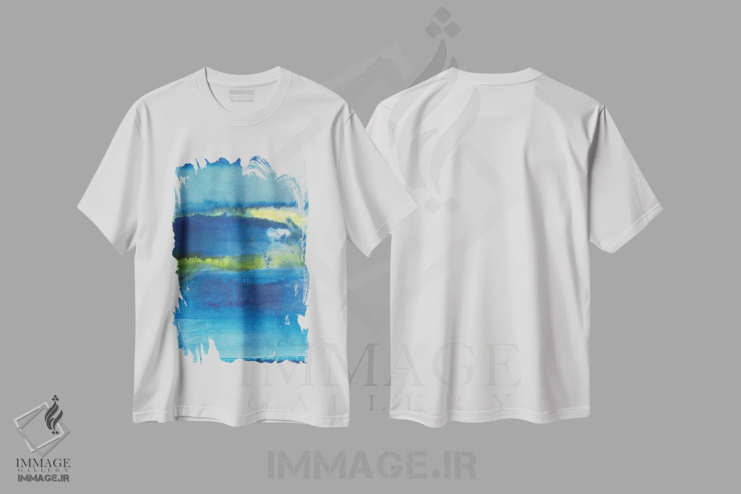 تیشرت سفید طرح دار اندیشه های آبی عمیق دوم اثر جویس کومبز | immage.ir