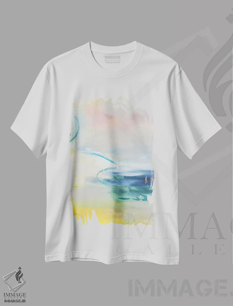 تیشرت سفید طرح دار روزی نزدیک اول اثر جویس کومبز | فروشگاه ایماژ