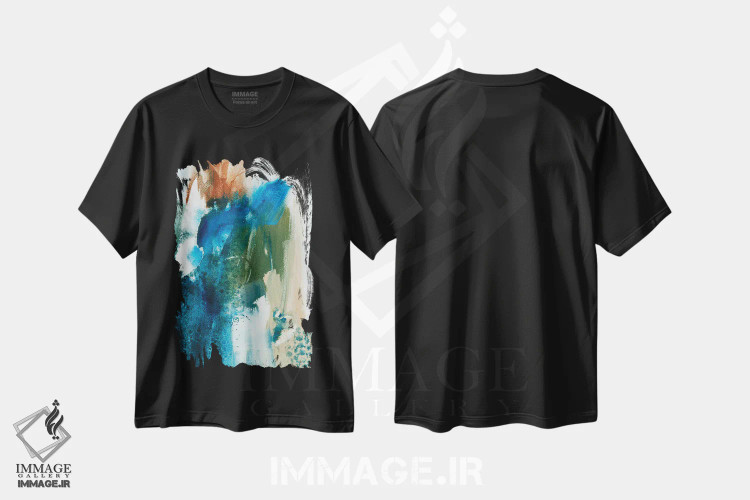 تیشرت مشکی طرح دار دوستان روباه سان دوم اثر جویس کومبز | فروشگاه ایماژ