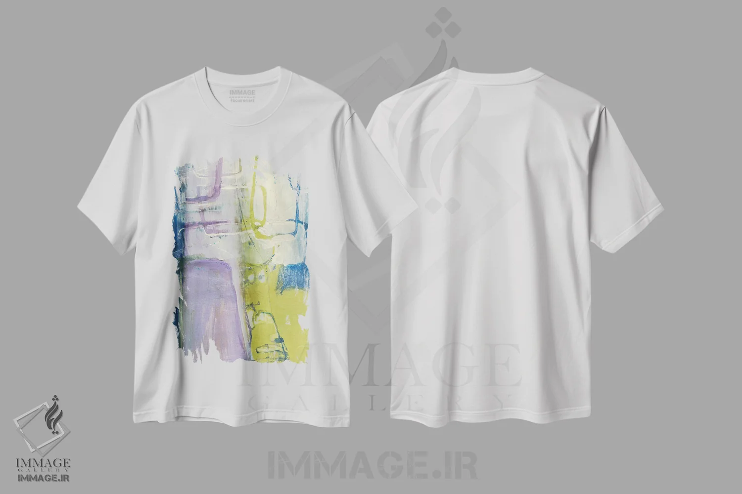 تیشرت سفید طرح دار رویاهای افسون شده چهارم، آبستره اثر جویس کومبز | immage.ir