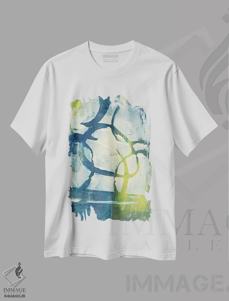 تیشرت سفید طرح دار رویاهای افسون شده ششم، آبستره اثر جویس کومبز | فروشگاه ایماژ