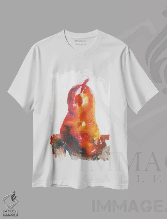 تیشرت سفید طرح دار خوش بین دوم، آبستره اثر جویس کومبز | فروشگاه ایماژ