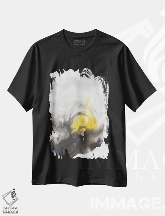 تیشرت مشکی طرح دار طراحی گلدار اول اثر جویس کومبز | فروشگاه ایماژ