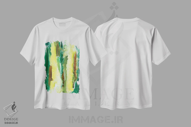 تیشرت سفید طرح دار آبشارها دوم اثر جویس کومبز | فروشگاه ایماژ