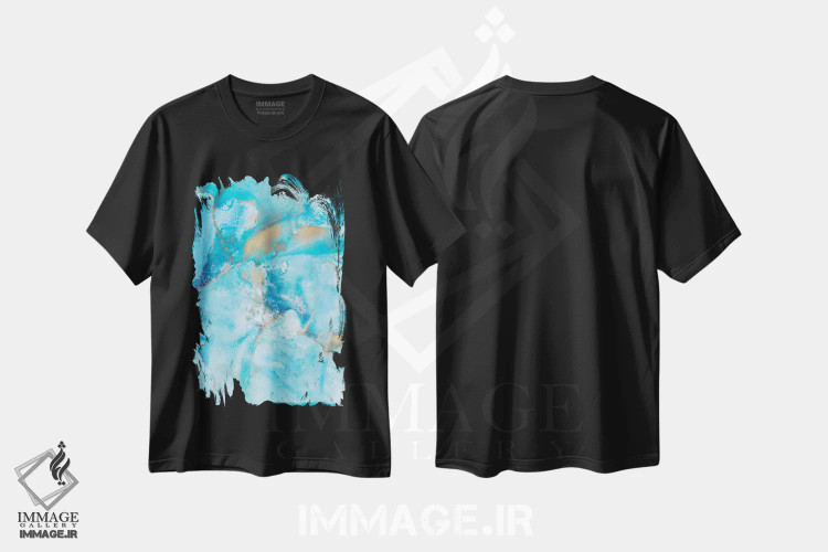 تیشرت مشکی طرح دار آکواریوم دوم اثر جویس کومبز | فروشگاه ایماژ