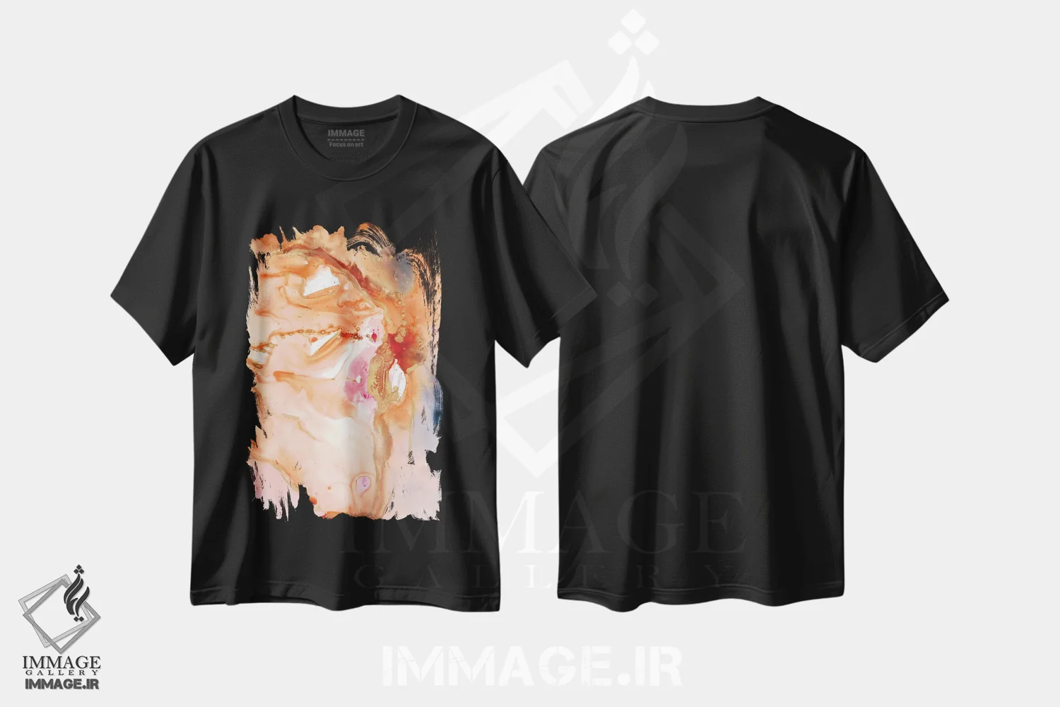 تیشرت مشکی طرح دار روشن کردن راه اول اثر جویس کومبز | immage.ir