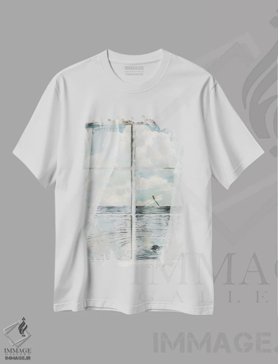 تیشرت سفید طرح دار تابستان من III، تزئینی اثر ساشا | فروشگاه ایماژ