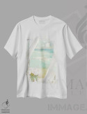 تیشرت سفید طرح دار تابستان من II، دکور ساحلی اثر ساشا | immage.ir