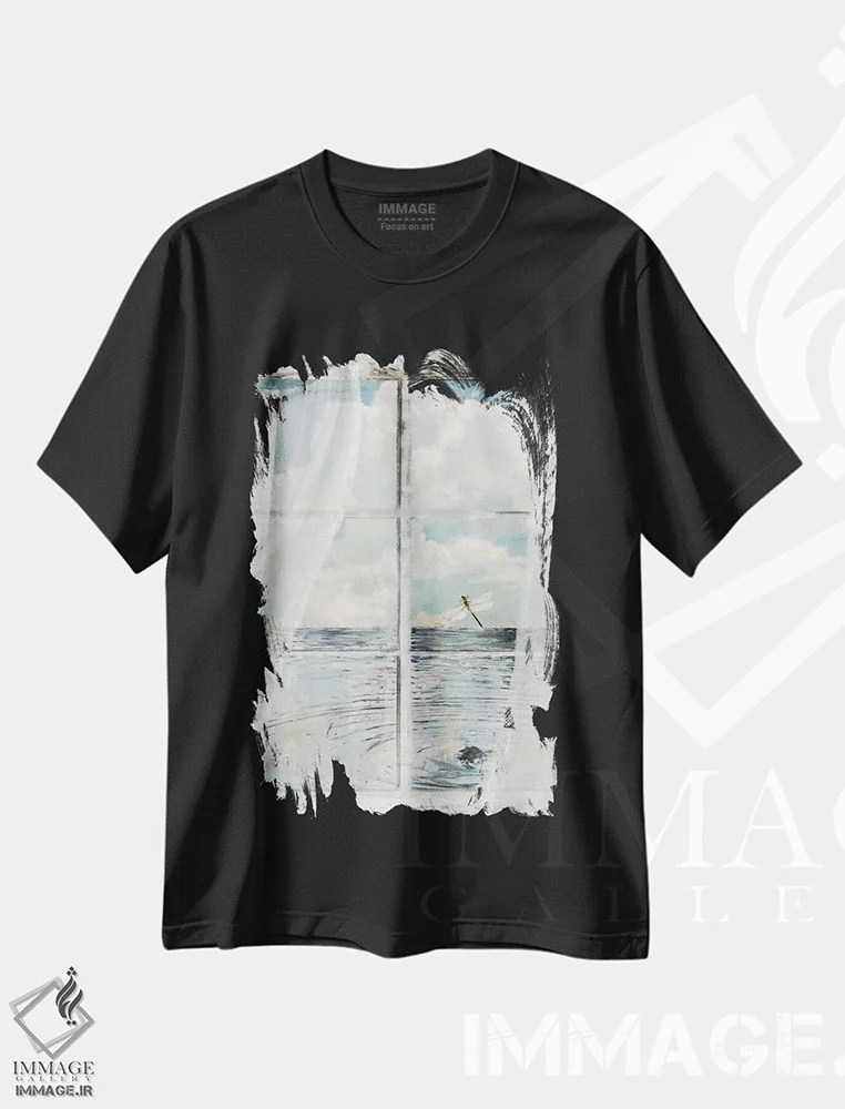 تیشرت مشکی طرح دار تابستان من III، تزئینی اثر ساشا | immage.ir