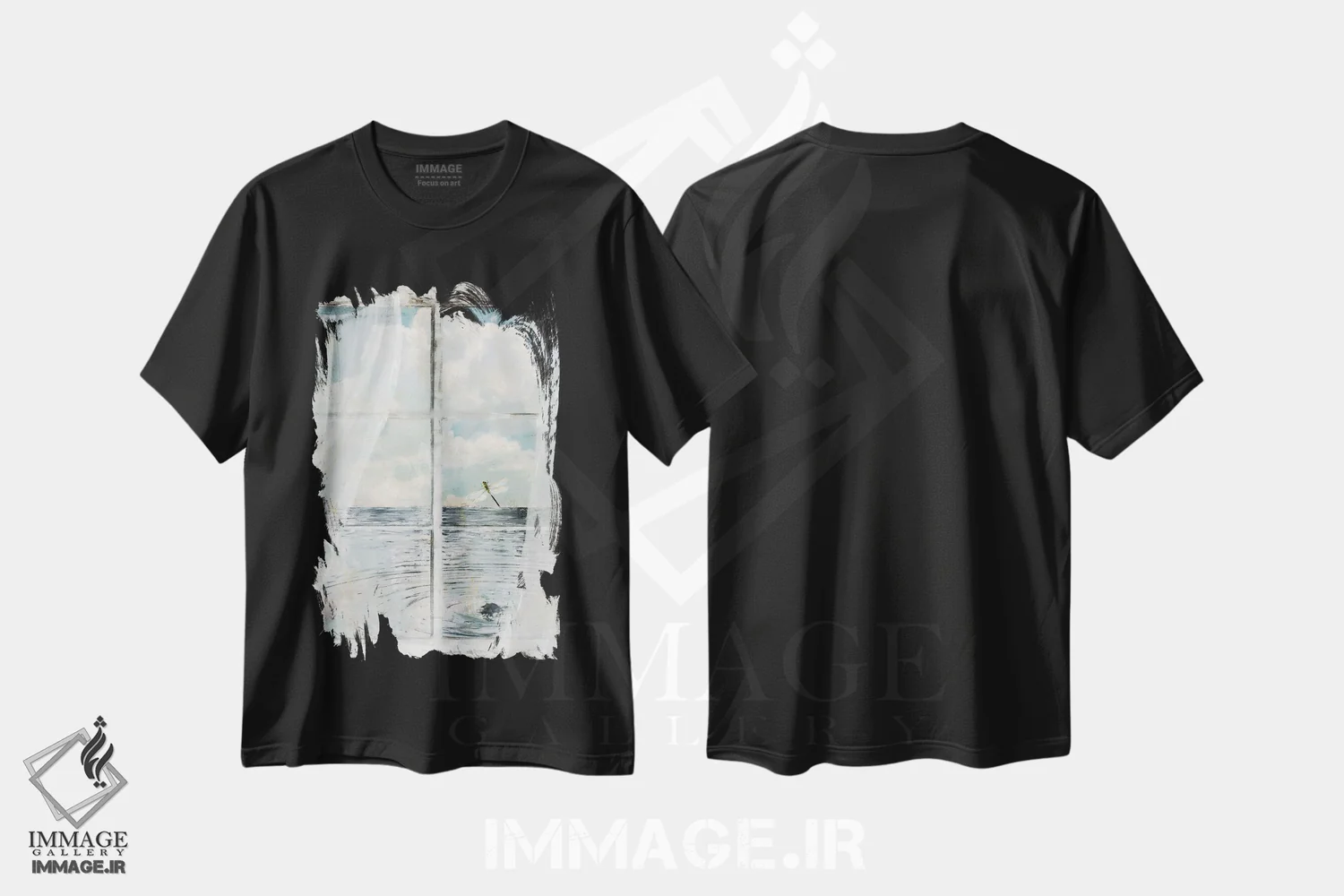 تیشرت مشکی طرح دار تابستان من III، تزئینی اثر ساشا | immage.ir