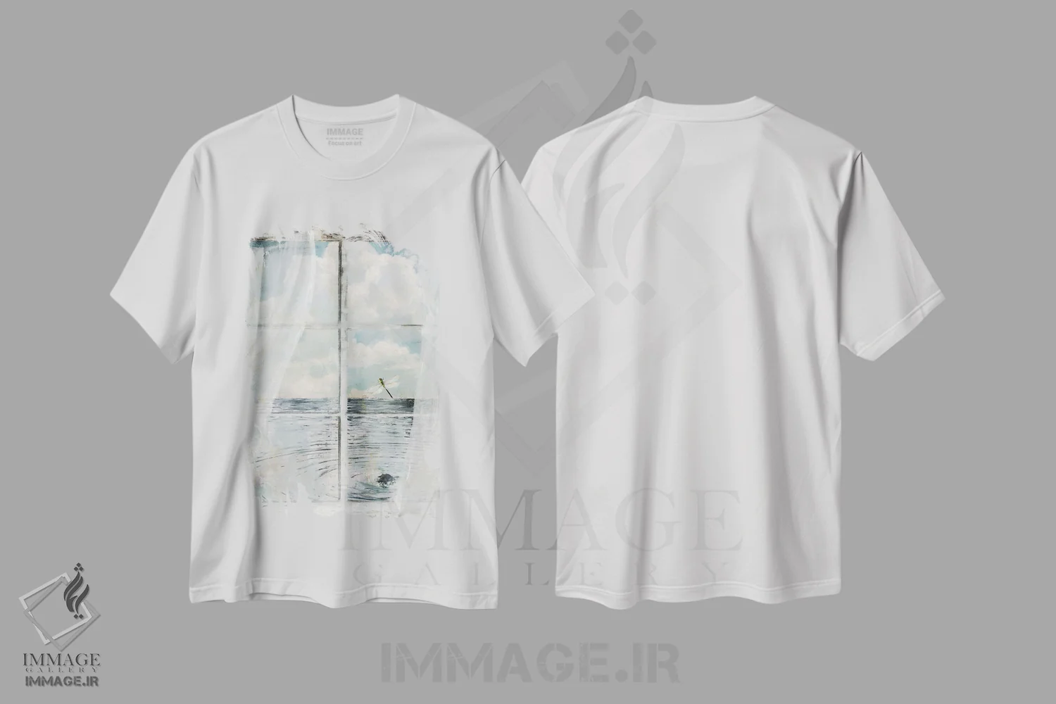 تیشرت سفید طرح دار تابستان من III، تزئینی اثر ساشا | فروشگاه ایماژ