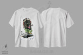 تیشرت سفید طرح دار آدم نافرمان/غیرمتعارف اثر کاریکاتورهای سگ | فروشگاه ایماژ