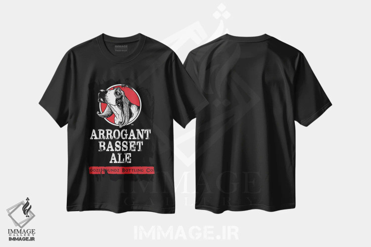 تیشرت مشکی طرح دار آیل باست مغرور اثر کاریکاتورهای سگ | immage.ir