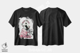 تیشرت مشکی طرح دار چه خبره؟ اثر کاریکاتورهای سگ | فروشگاه ایماژ
