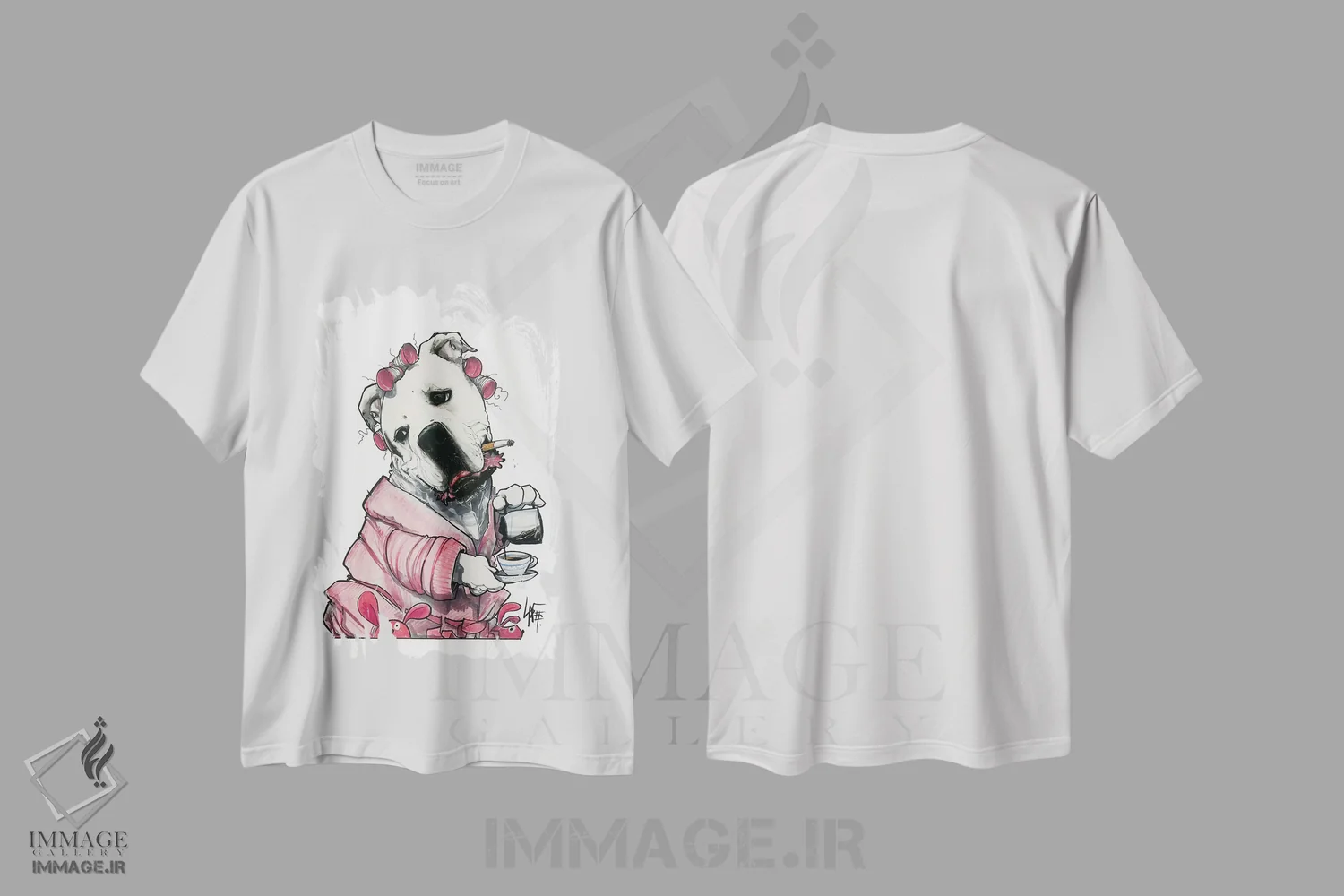 تیشرت سفید طرح دار چه خبره؟ اثر کاریکاتورهای سگ | immage.ir