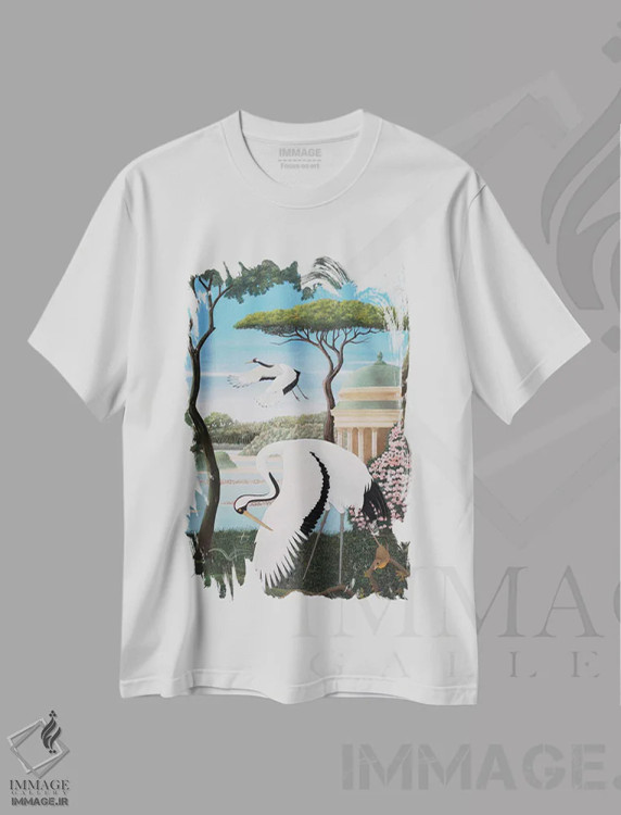 تیشرت سفید طرح دار درناها I، هنر فاخر معاصر اثر چکو مارینیلو | immage.ir