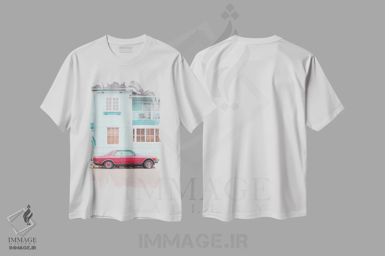 تیشرت سفید طرح دار قرمز کلاسیک، مدیوم اثر شارلوت کرد | فروشگاه ایماژ