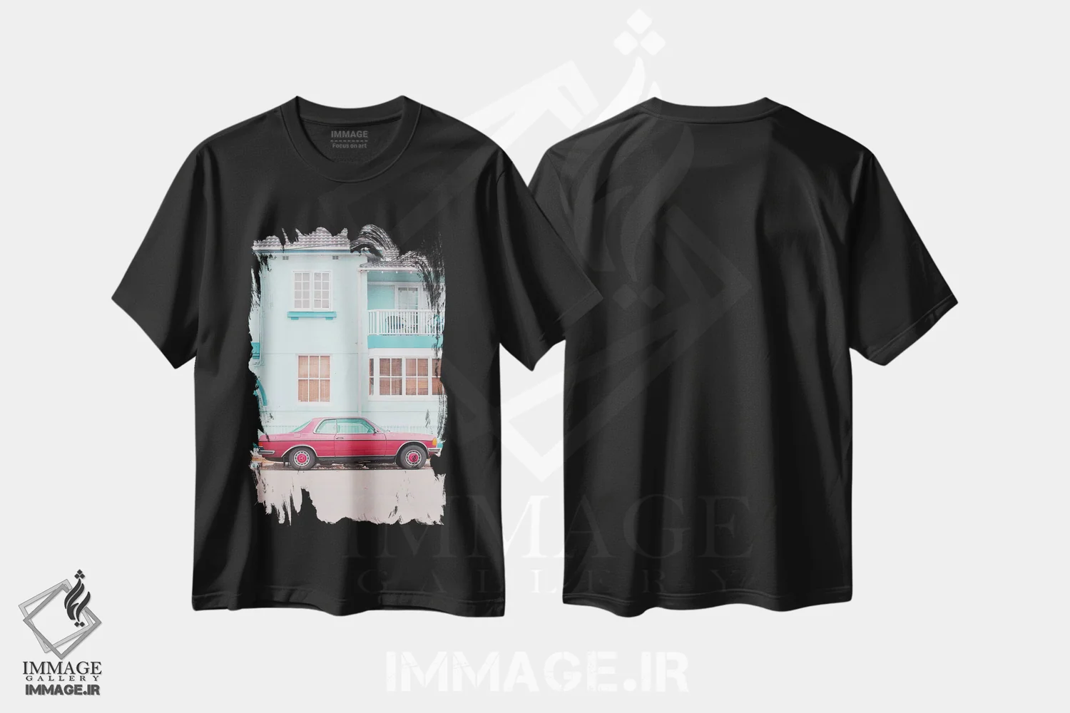 تیشرت مشکی طرح دار قرمز کلاسیک، مدیوم اثر شارلوت کرد | immage.ir