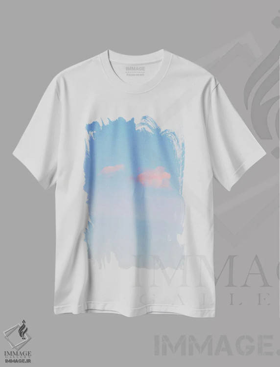 تیشرت سفید طرح دار شکوهمند، مدیوم اثر شارلوت کرد | فروشگاه ایماژ