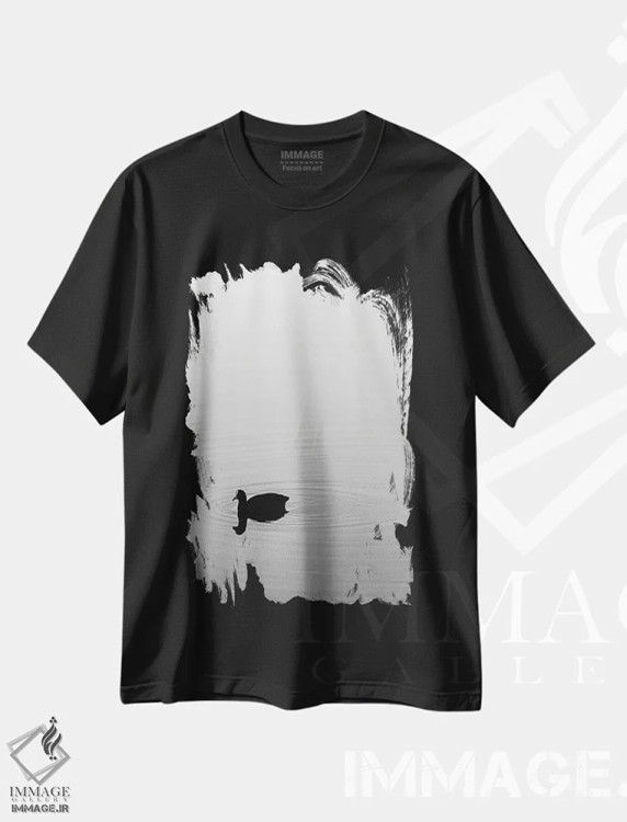 تیشرت مشکی طرح دار همه چیز سیاه و سفید نیست، مدیوم اثر شارلوت کرد | immage.ir