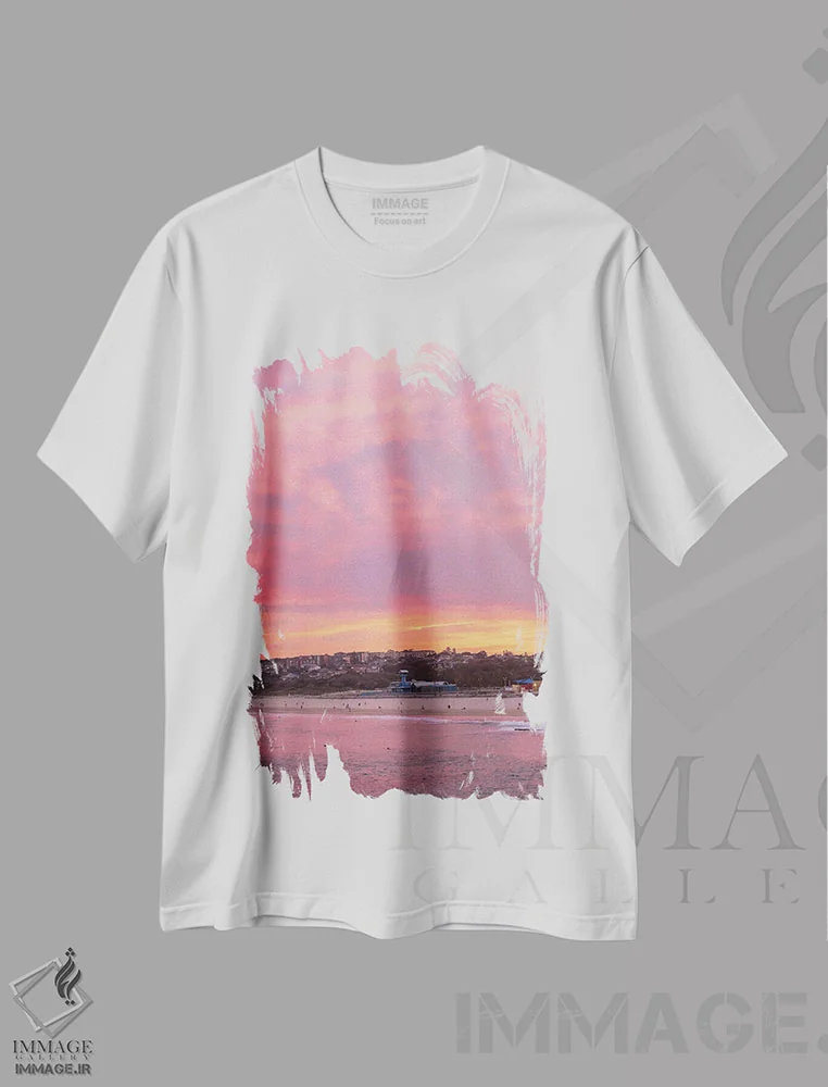 تیشرت سفید طرح دار حیاط پشتی، مدیوم اثر شارلوت کرد | فروشگاه ایماژ