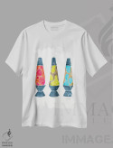 تیشرت سفید طرح دار Primary,لامپ لاوا، رنگ های اصلی، تزئینی اثر کت کوکیلت | فروشگاه ایماژ