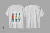 تیشرت سفید طرح دار Primary,لامپ لاوا، رنگ های اصلی، تزئینی اثر کت کوکیلت | فروشگاه ایماژ