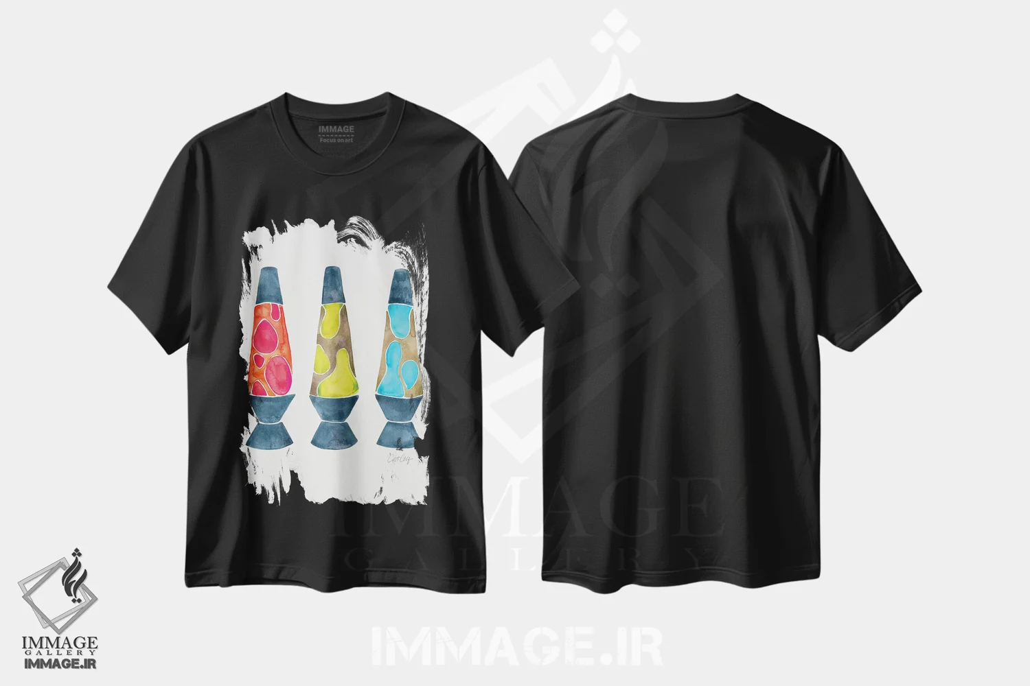 تیشرت مشکی طرح دار Primary,لامپ لاوا، رنگ های اصلی، تزئینی اثر کت کوکیلت | immage.ir