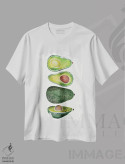 تیشرت سفید طرح دار آووکادوها، تزئینی اثر کت کوکیلت | immage.ir