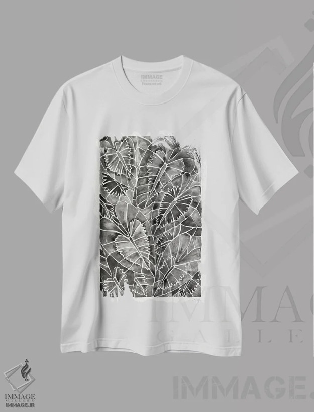 تیشرت سفید طرح دار شیزماتوجلوتیس کالیپتراتای سیاه، دکور بوهمی اثر کت کوکیلت | فروشگاه ایماژ