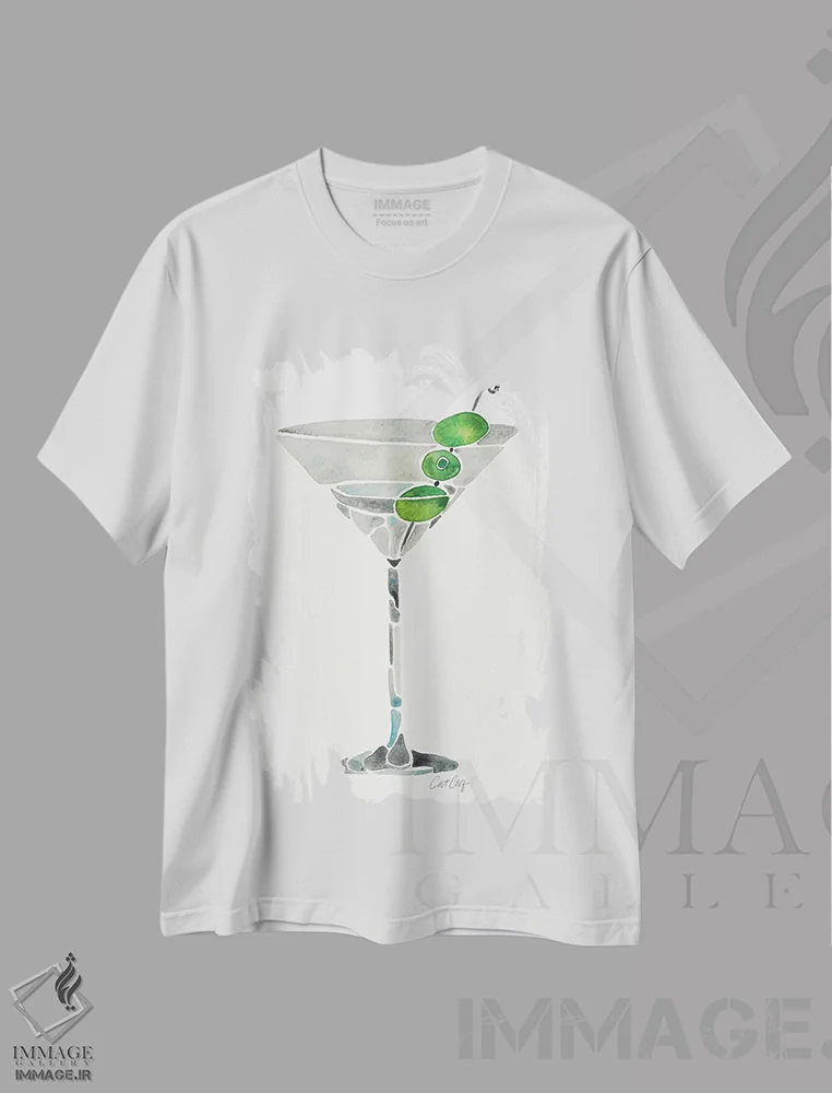 تیشرت سفید طرح دار دیرتی مارتینی، تزئینی اثر کت کوکیلت | immage.ir