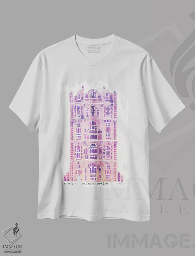 تیشرت سفید طرح دار هاوا محل کهکشانی، تزئینی اثر کت کوکیلت | فروشگاه ایماژ