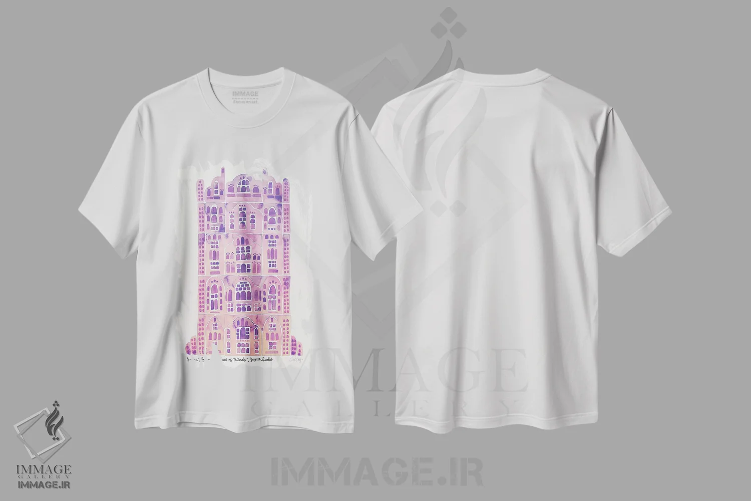 تیشرت سفید طرح دار هاوا محل کهکشانی، تزئینی اثر کت کوکیلت | فروشگاه ایماژ
