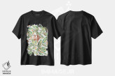 تیشرت مشکی طرح دار تنبل سبز، دکور بوهمی اثر کت کوکیلت | immage.ir