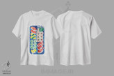 تیشرت سفید طرح دار سوشی سرمه ای، دکور آسیایی اثر کت کوکیلت | فروشگاه ایماژ