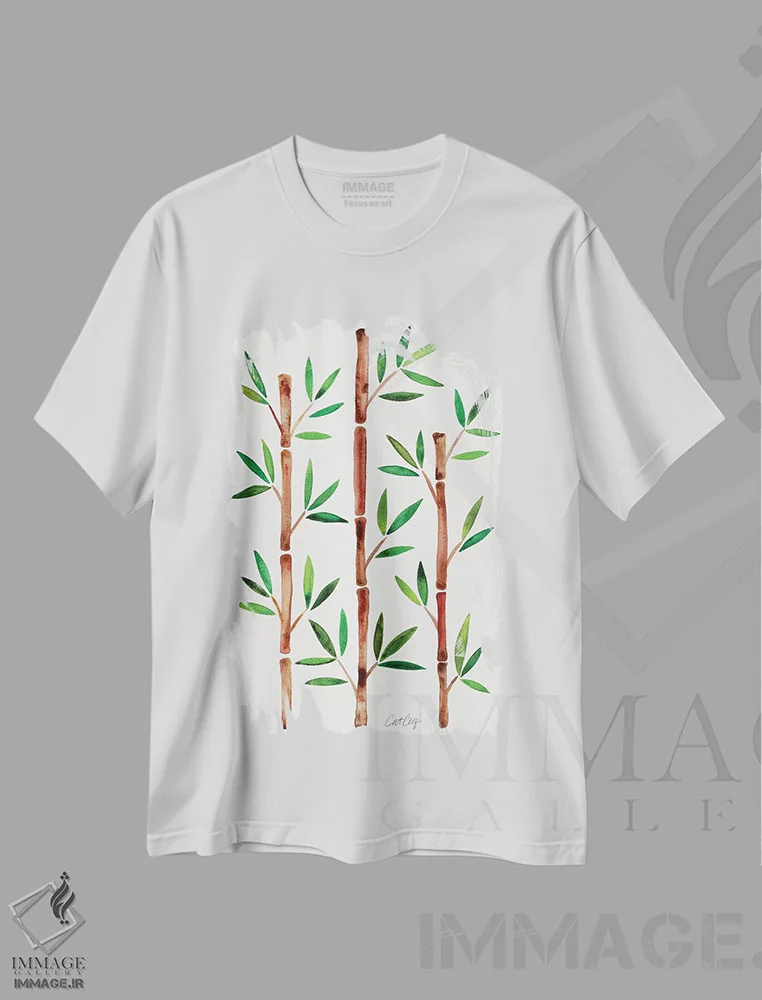 تیشرت سفید طرح دار اصلی، تزئینی اثر کت کوکیلت | immage.ir