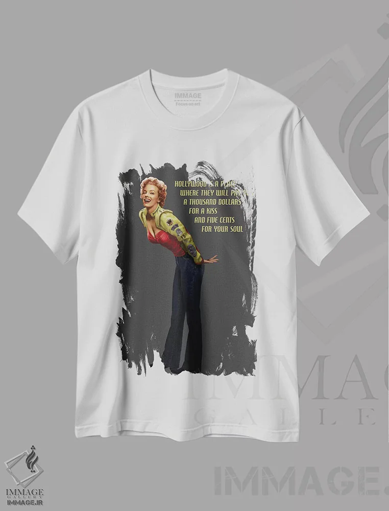تیشرت سفید طرح دار مرلین در جاده سرعت ابدی، هنر دیجیتال اثر کریس کنسانی | فروشگاه ایماژ