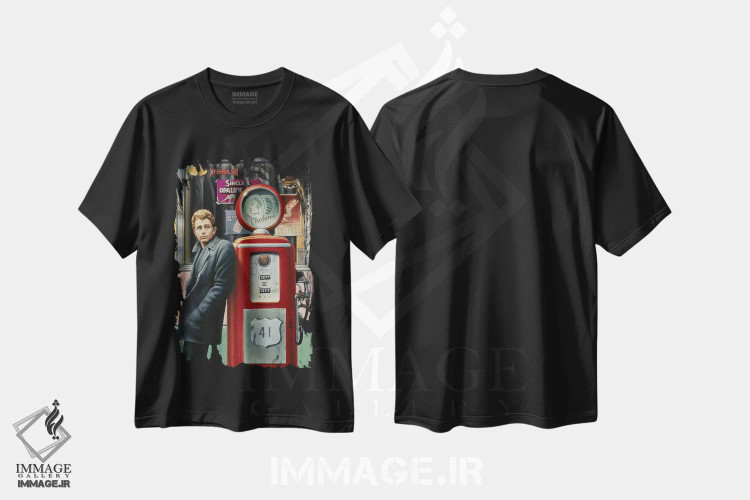 تیشرت مشکی طرح دار جیمز دین، هنر دیجیتال اثر کریس کنسانی | immage.ir