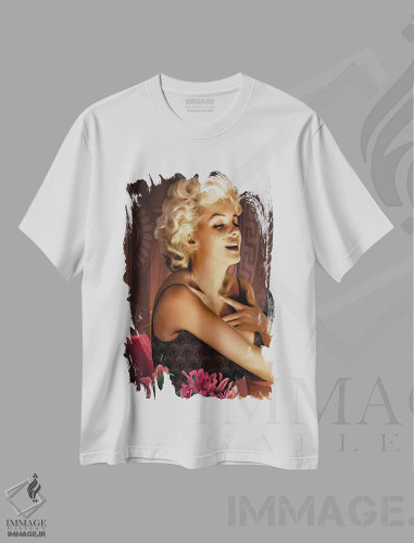 تیشرت سفید طرح دار لمس مرلین، هنر دیجیتال اثر کریس کنسانی | فروشگاه ایماژ