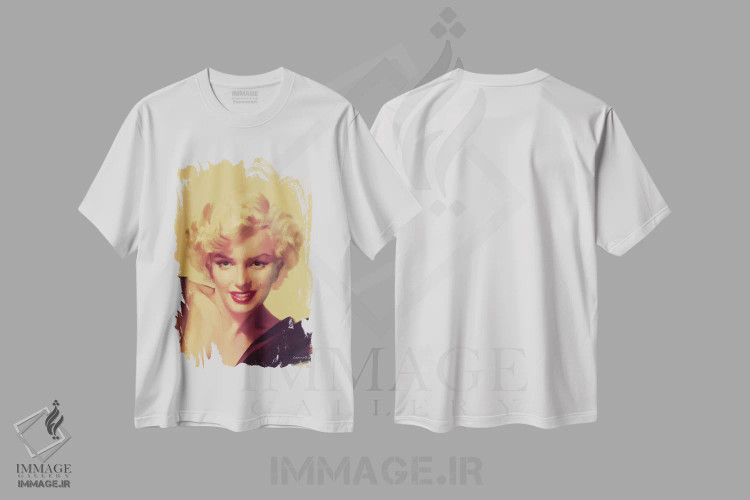 تیشرت سفید طرح دار نگاه طلایی، تزئینی اثر کریس کنسانی | فروشگاه ایماژ